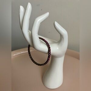 Elegant Hot Pink Rhinestone Bracelet